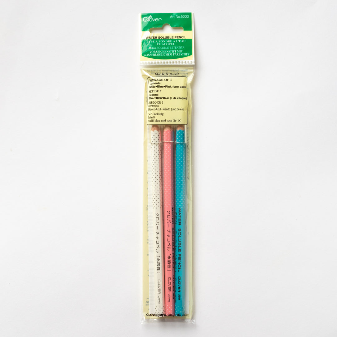 Clover water-soluble pencils for fabric
