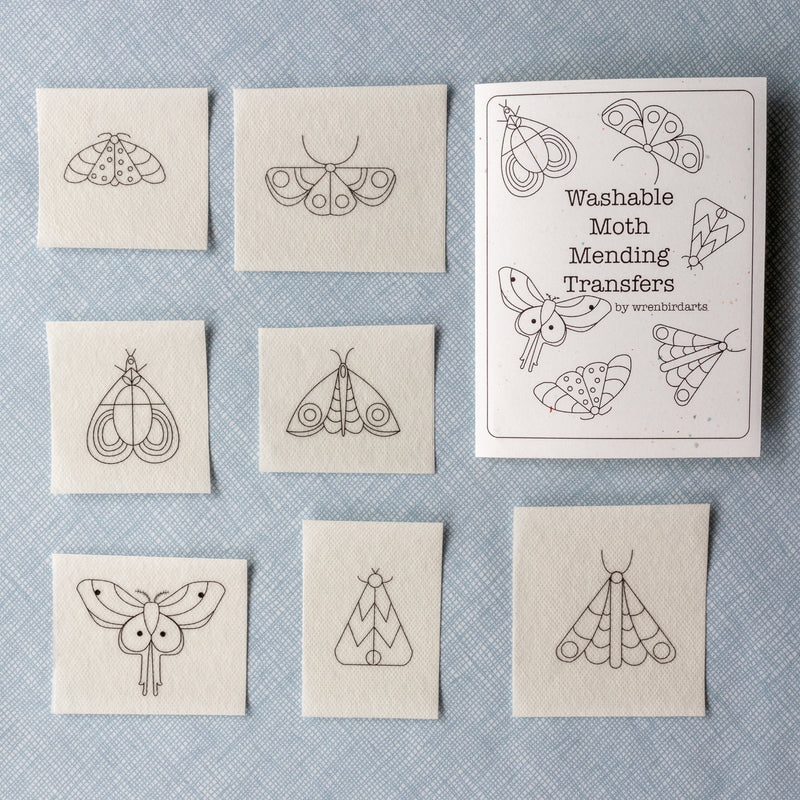 Wrenbirdarts DIY embroidery transfers – stick on and wash off