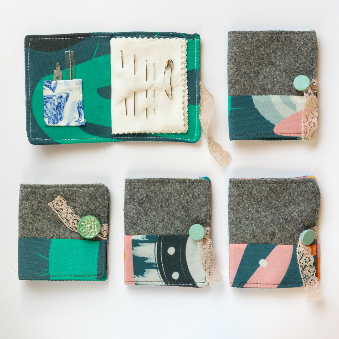 Limited-edition, upcycled needle books