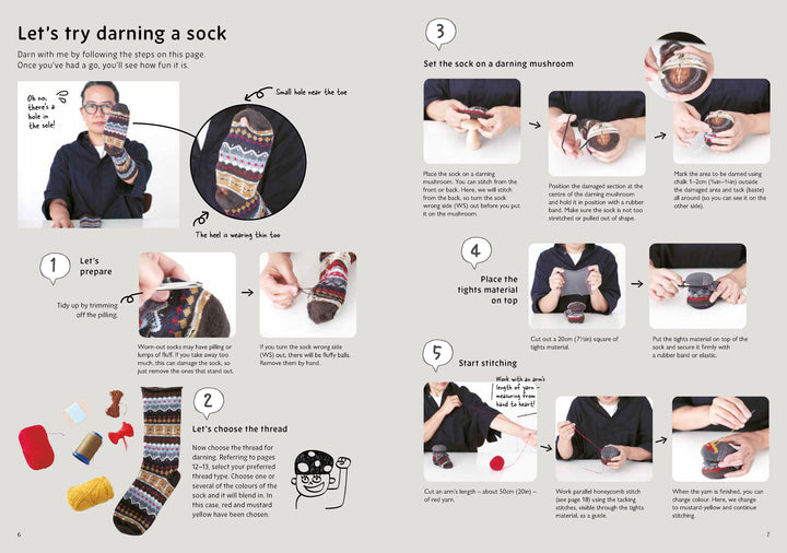 Darning Socks: Innovative Repair Techniques – book by Hikaru Noguchi