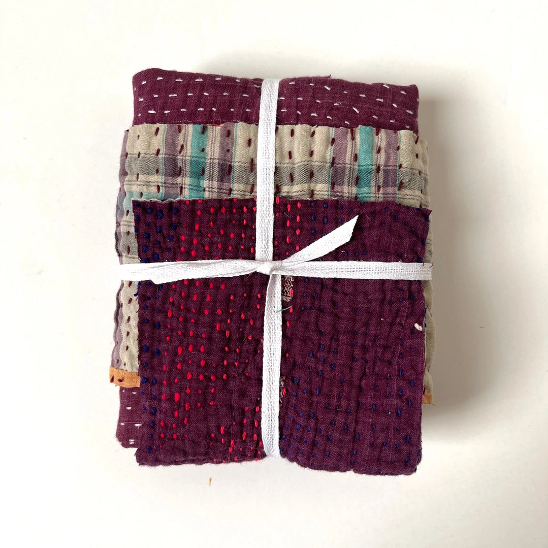 Otto Finn Lab mending bundle  – kantha fabric scraps for patching