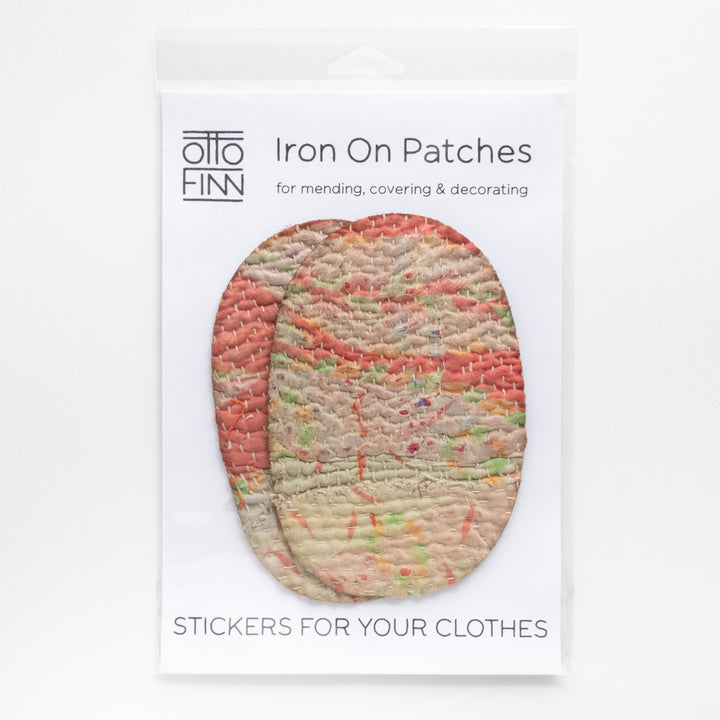 Iron-on kantha elbow patches – Otto Finn Lab