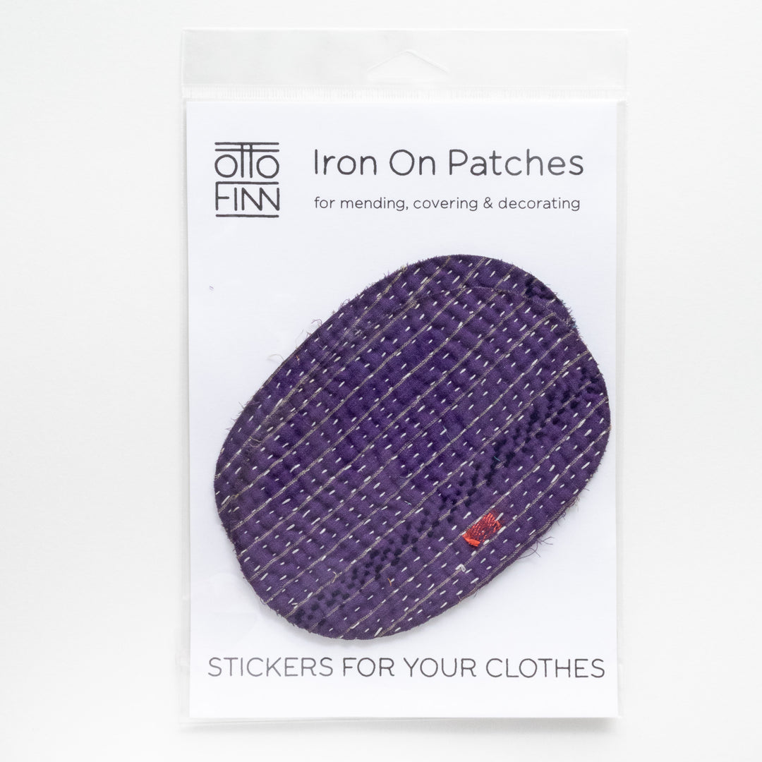 Iron-on kantha elbow patches – Otto Finn Lab