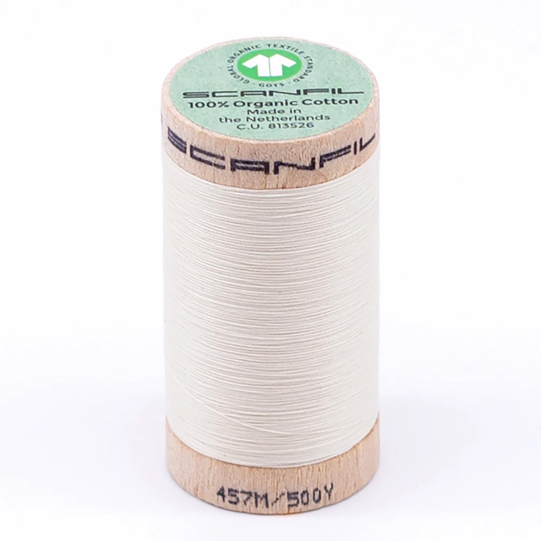 Scanfil organic cotton sewing thread – 50/2 wt, 457m spool
