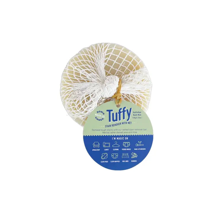 Tuffy stain remover bar with scrubbing net