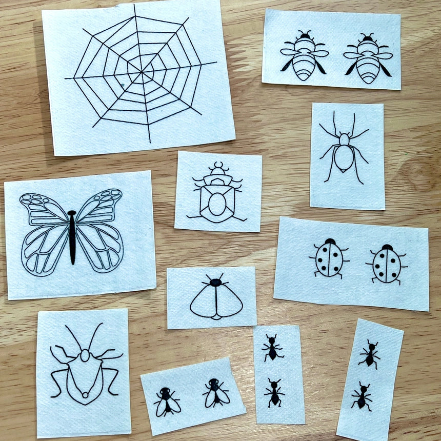 Wrenbirdarts DIY embroidery transfers – stick on and wash off