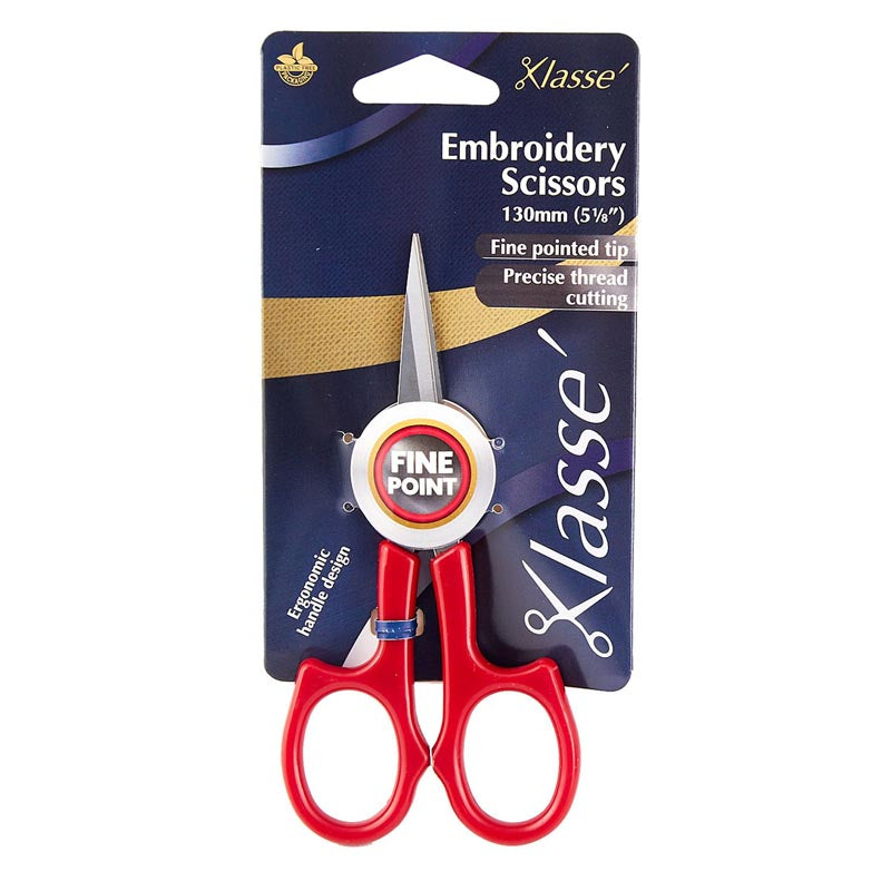 Klasse embroidery scissors – 130mm – red handle
