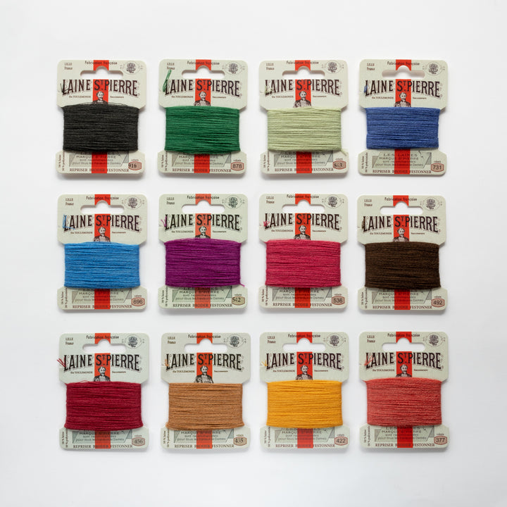 Laine Saint-Pierre mending wool – discovery assortment (12 colours)