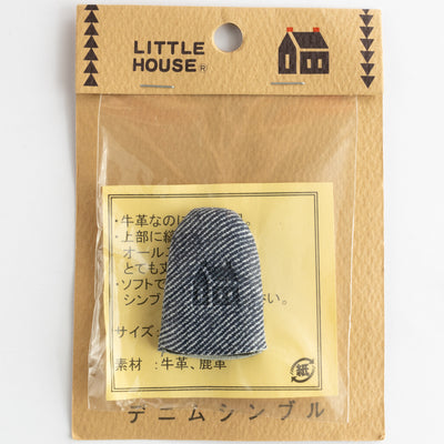 Little House denim-style leather thimble