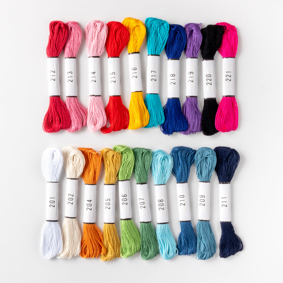 Olympus fine sashiko thread collection – 20 mini-skeins