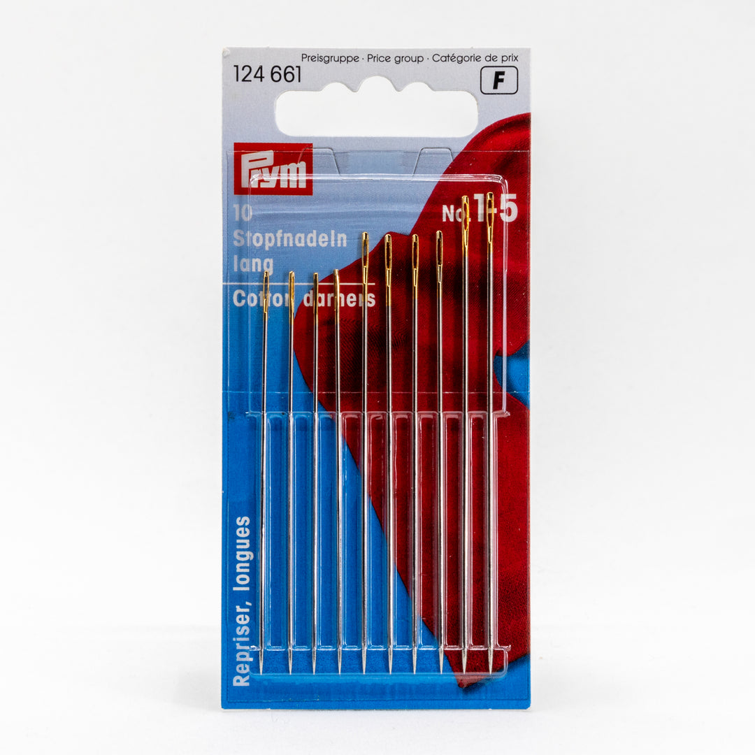 Prym cotton darners – size 1-5 long darning needles