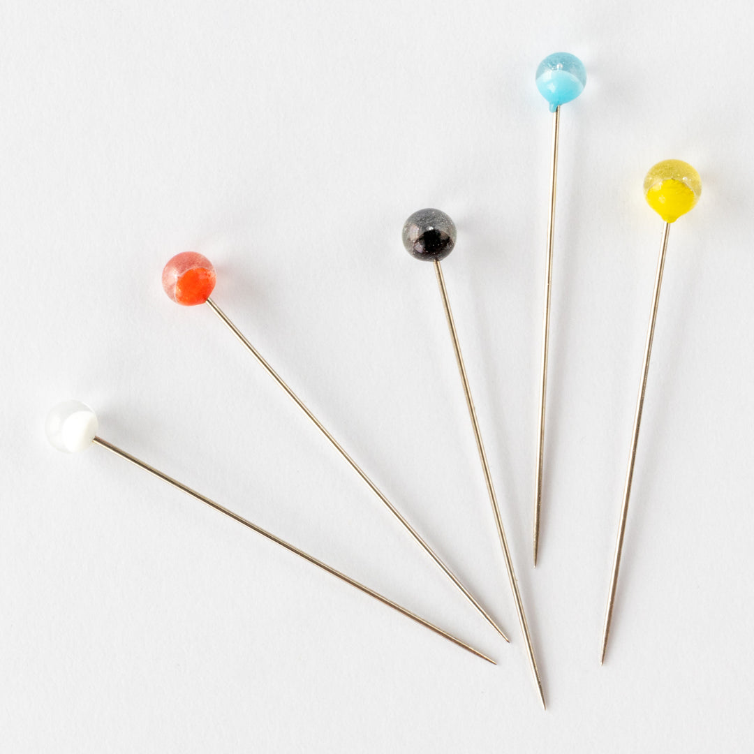 Tulip glass-head pins