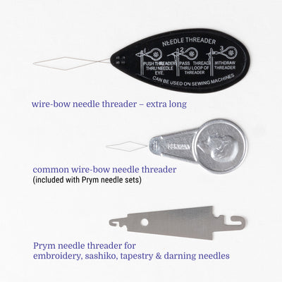 Prym needle threader for embroidery, sashiko, tapestry and darning needles