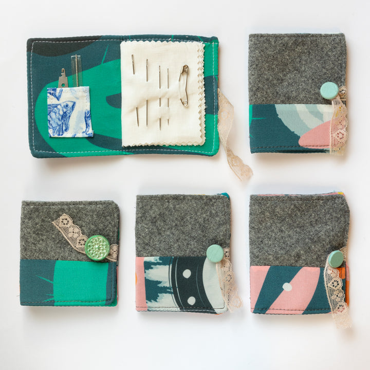 Limited-edition, upcycled needle books