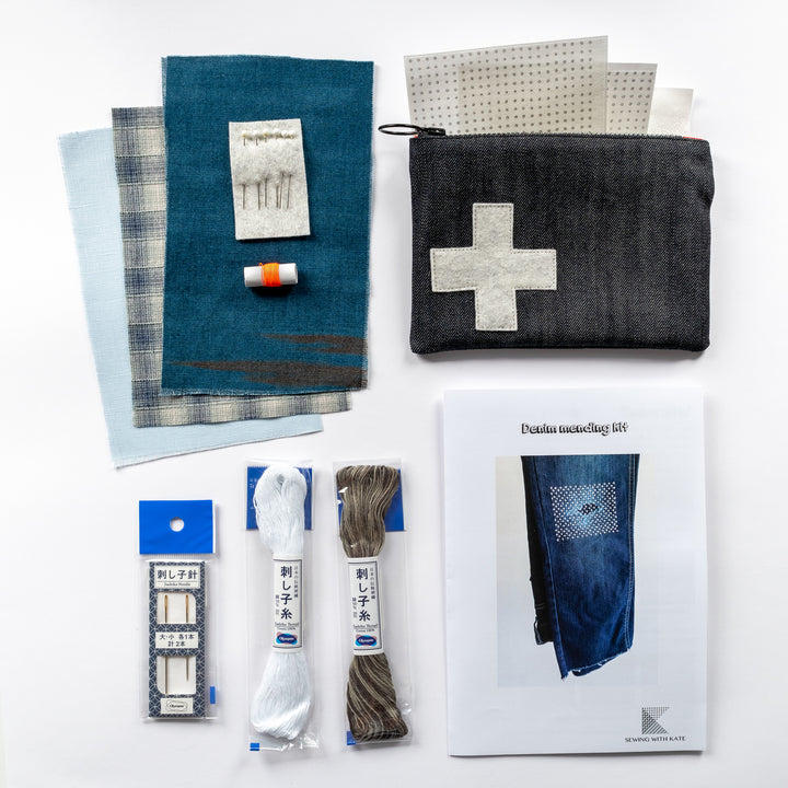 Sewing with Kate sashiko-inspired mending kit