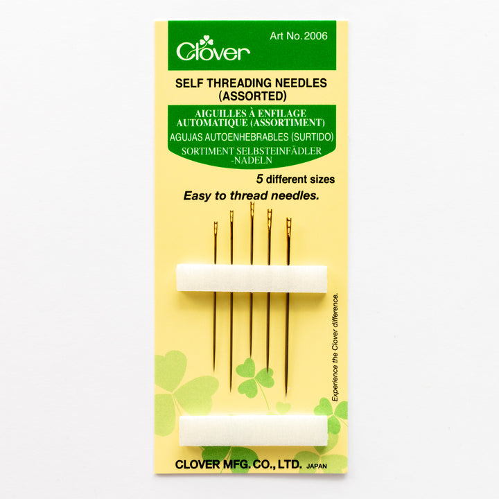 Clover self-threading needles for hand sewing