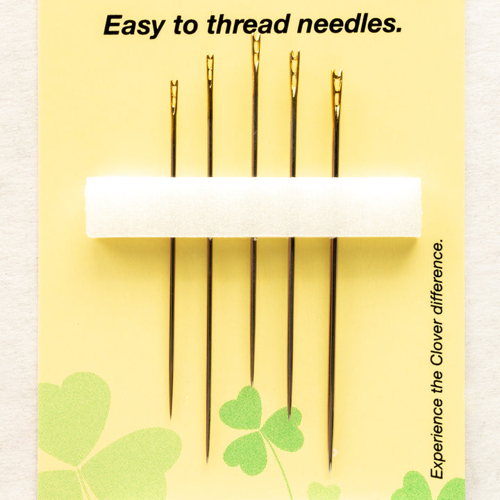 Clover self-threading needles for hand sewing